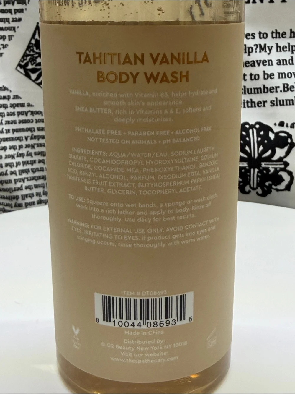 The Spathecary Tahitian Vanilla Body Wash & Mist